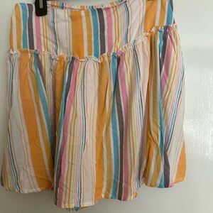 love, Fire Vibrant Multicolor Skater Skirt